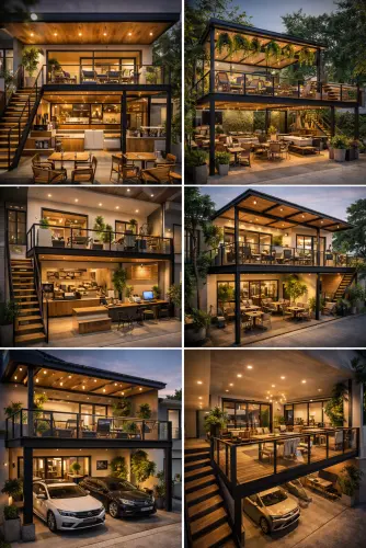 Mezannine Cafe Modern di Megamendung